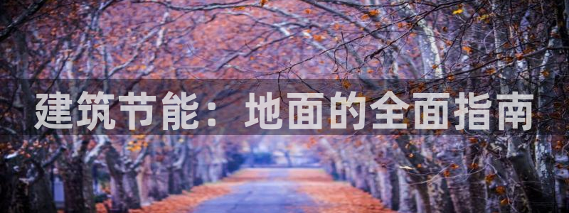 e尊电竞：建筑节能：地面的全面指南