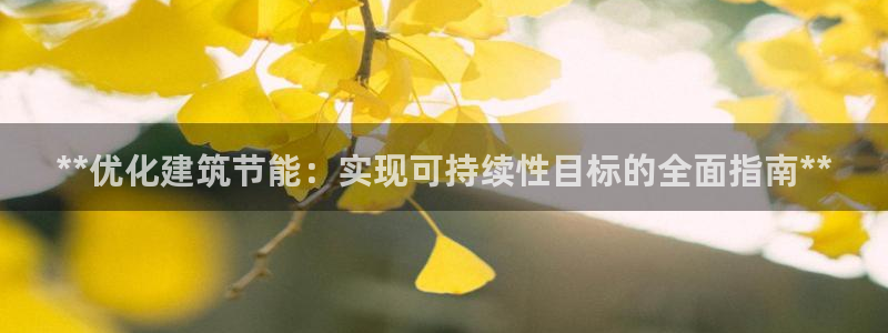 尊亿娱乐国际官网：**优化建筑节能：实现可持续性目标的全面指南**