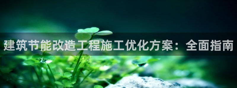 e尊电竞：建筑节能改造工程施工优化方案：全面指南