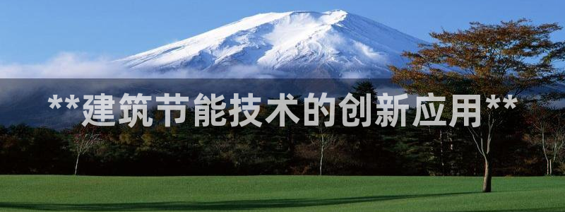 e尊平台：**建筑节能技术的创新应用**