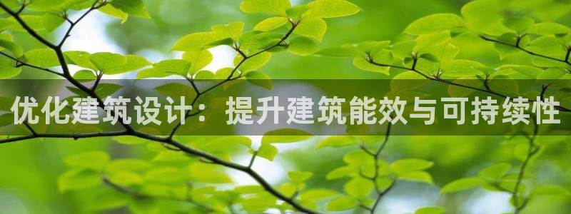 e尊电竞：优化建筑设计：提升建筑能效与可持续性