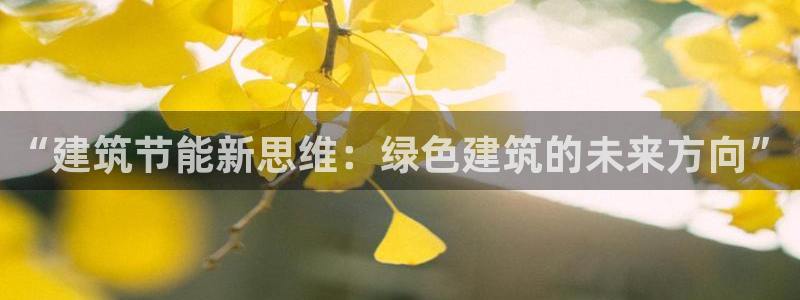 e尊国际的手机登录网站：“建筑节能新思维：绿色建筑的未来方向”
