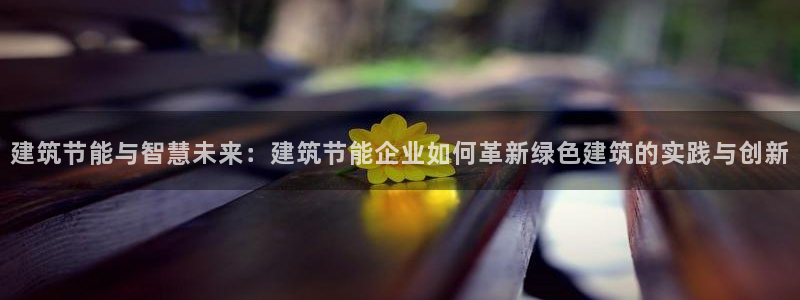 e尊国际客服：建筑节能与智慧未来：建筑节能企业如何革新绿色建筑的实践与创新