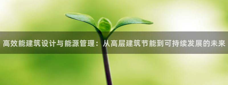 e尊国际是干什么的：高效能建筑设计与能源管理：从高层建筑节能到可持续发展的未来