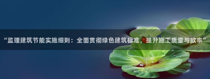 尊亿游戏国际官网：“监理建筑节能实施细则：全面贯彻绿色建筑标准，提升施工质量与效率”