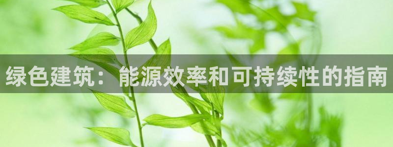 e尊国际平台：绿色建筑：能源效率和可持续性的指南
