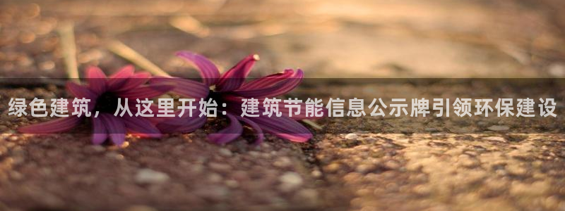 e尊国际app：绿色建筑，从这里开始：建筑节能信息公示牌引领环保建设